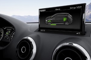 Audi A3 Sportback e-tron: Hybridanzeigen, Monitor, Flachbildschirm