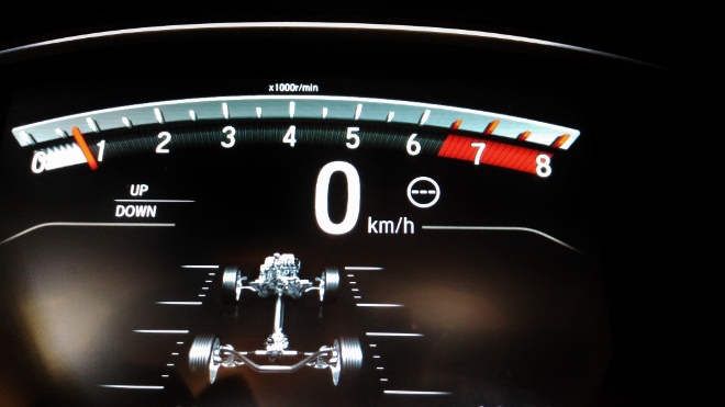 Honda CR-V Allrad Anzeige, Winkel und Verschränkung