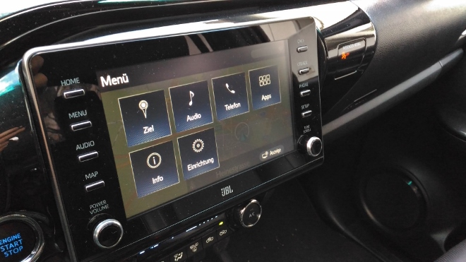 Toyota Hilux Double Cab Test Bildschirm Menü