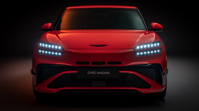 Genesis GV60 Magma Topversion Vorstellung: Front und Scheinwerfer