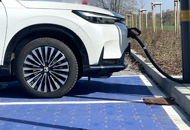 Honda e:Ny1, elektrischer Honda SUV, laden, aufladen, Ladeanschluss