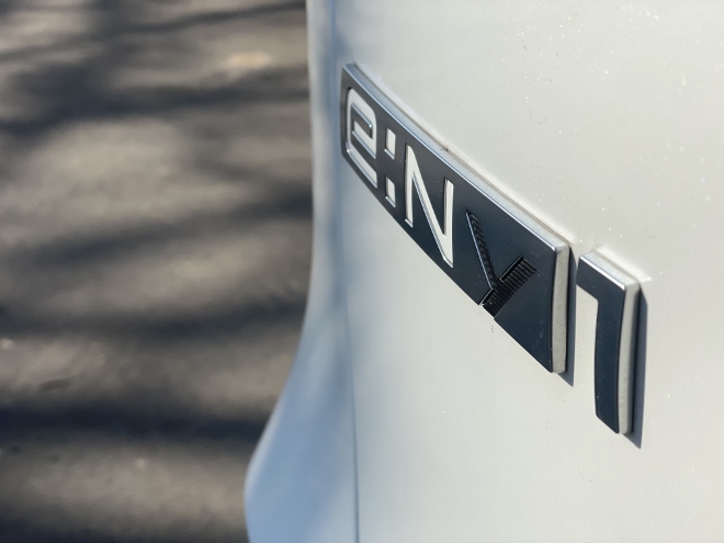 Honda e:Ny1, elektrischer Honda SUV, Modell Schriftzug am Heck