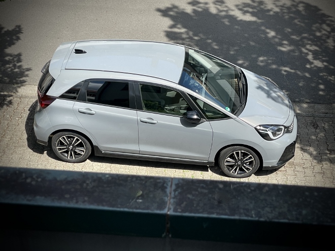 Honda Jazz e:HEV Facelift Test, Seitenansicht