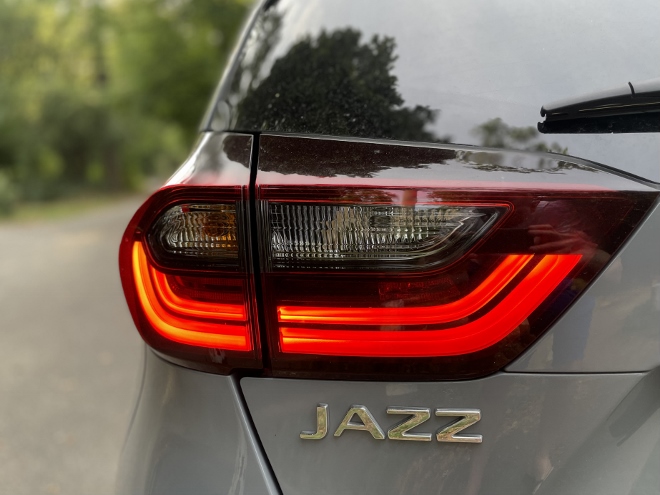 Honda Jazz e:HEV Facelift Test, Heckleuchte