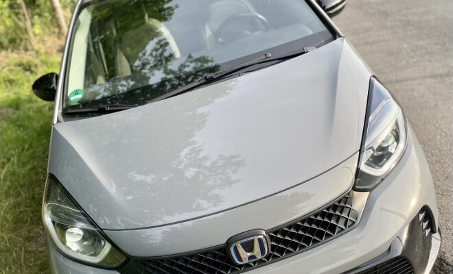 Honda Jazz e:HEV Facelift Test, Front, Grill und Scheinwerfer