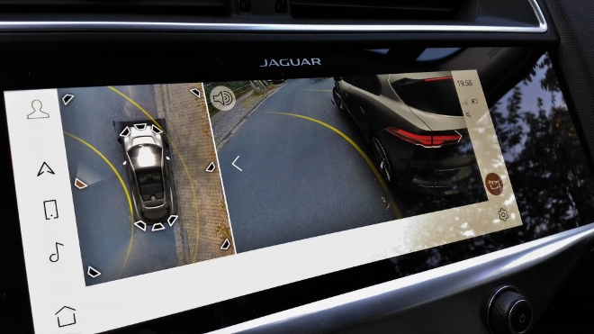Heckperspektive der Kamera des Jaguar I-Pace Facelift