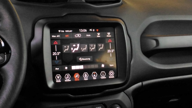 Jeep Renegade e Hybrid Touchscreen Bildschirm Klima