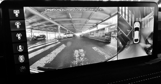 360 Grad Rundumsichtsystemund Kamera im Kia Stinger GT Facelift