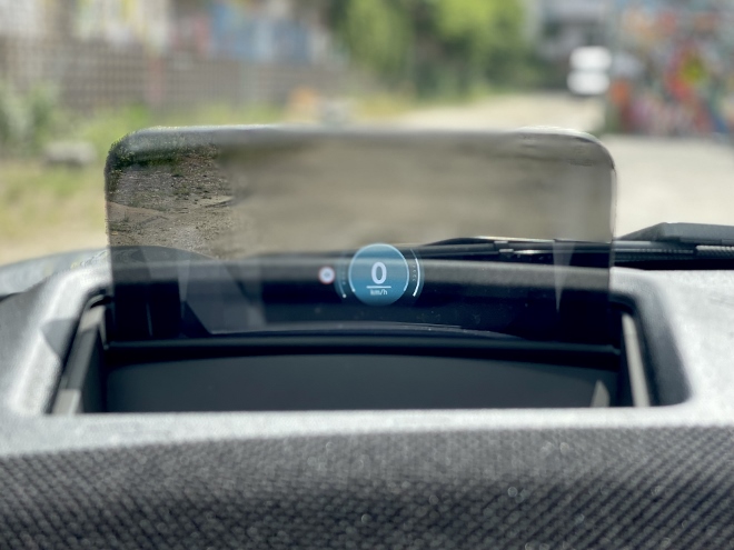 Mini Cooper C Cabrio plastikscheibe des Head up Display, dass beim Start aus dem Armaturenbrett herausfährt