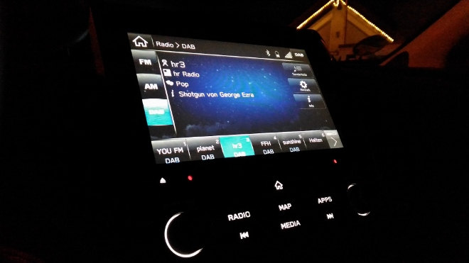Subaru Impreza 2019 Touchscreen Bildschirm nachts