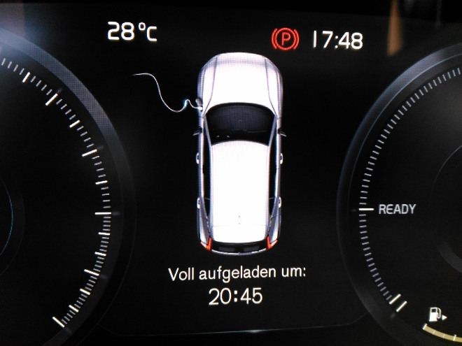 Volvo XC40 Recharge Ladeanzeige